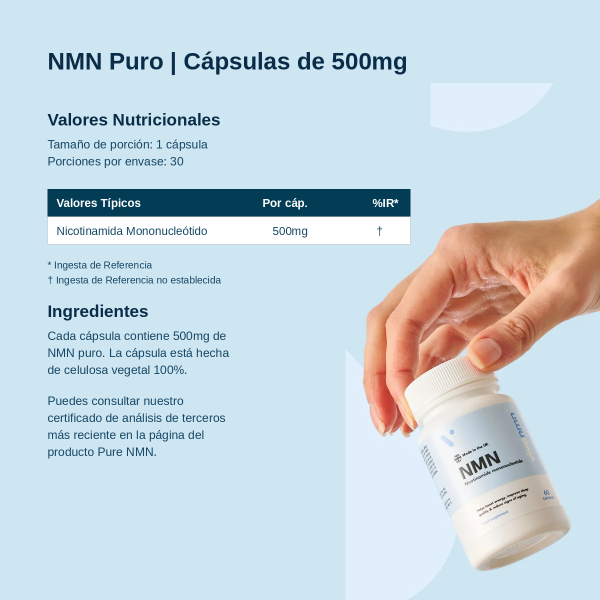 NMN Puro® — Recupera tu energía y vitalidad.