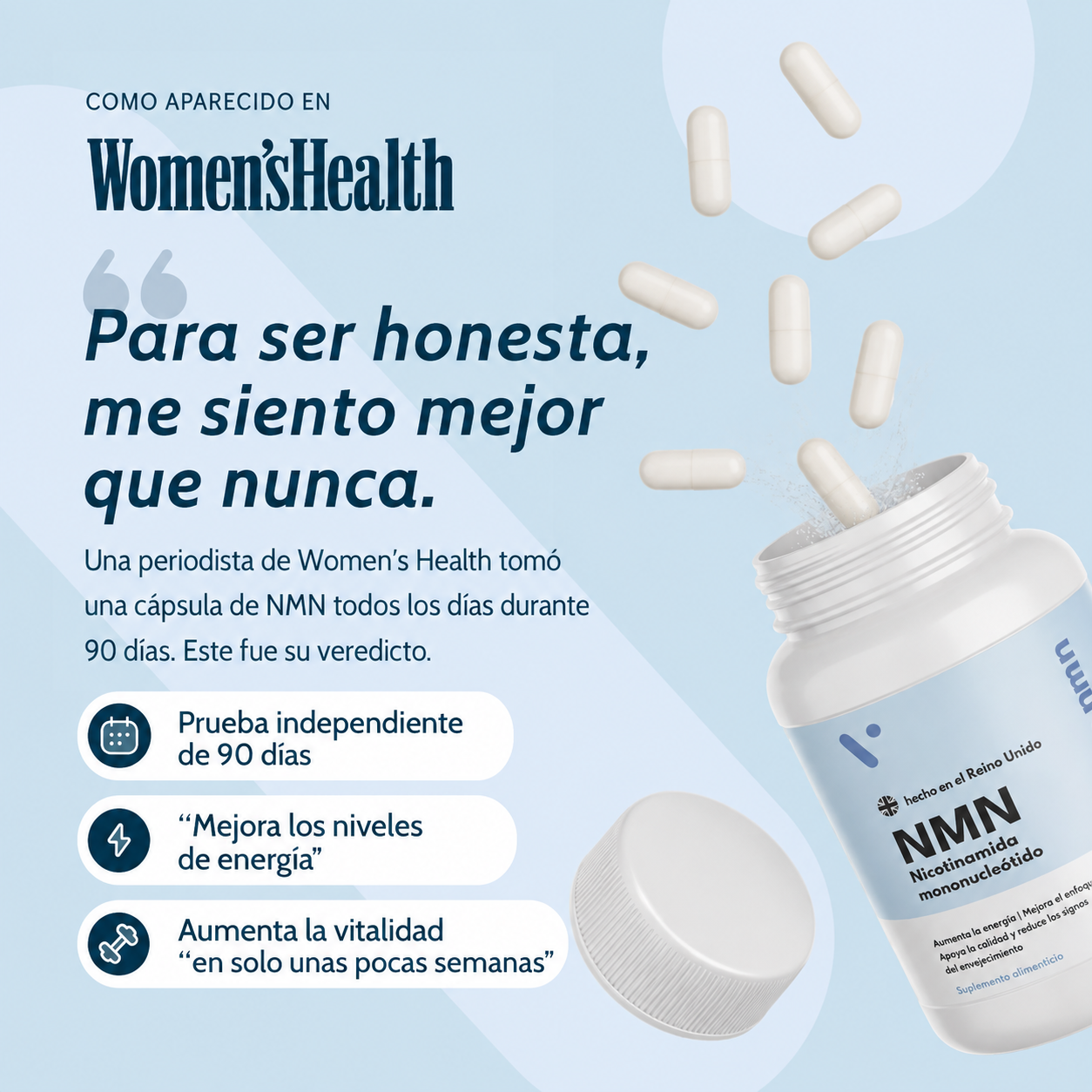 NMN Puro® — Recupera tu energía y vitalidad.
